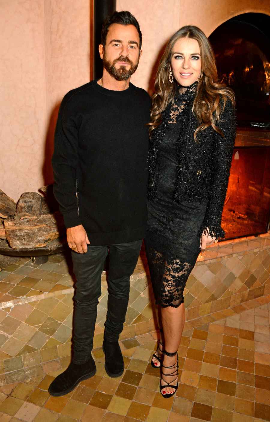 Elizabeth Hurley, Justin Theroux All Smiles at Marrakesh E-Prix