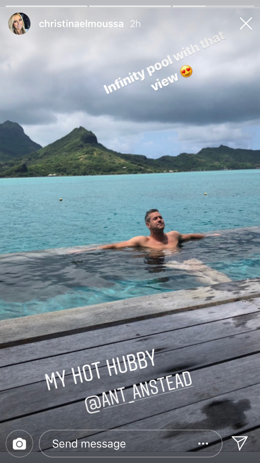 christina el moussa, ant anstead, flip or flop, honeymoon, bora bora