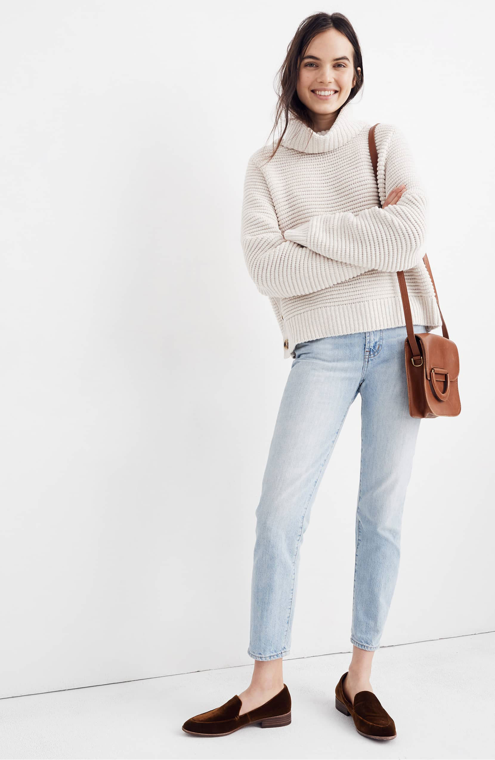Madewell-Side-Button-Turtleneck-Sweater