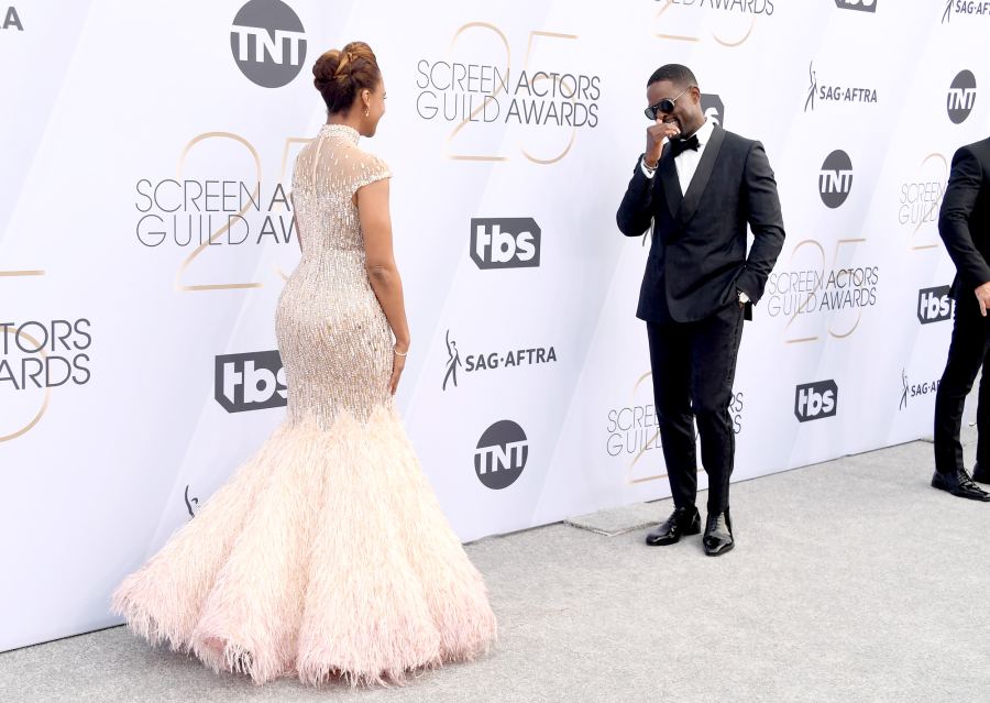 Ryan-Michelle-Bathe-and-Sterling-K.-Brown-SAG-awards-2019