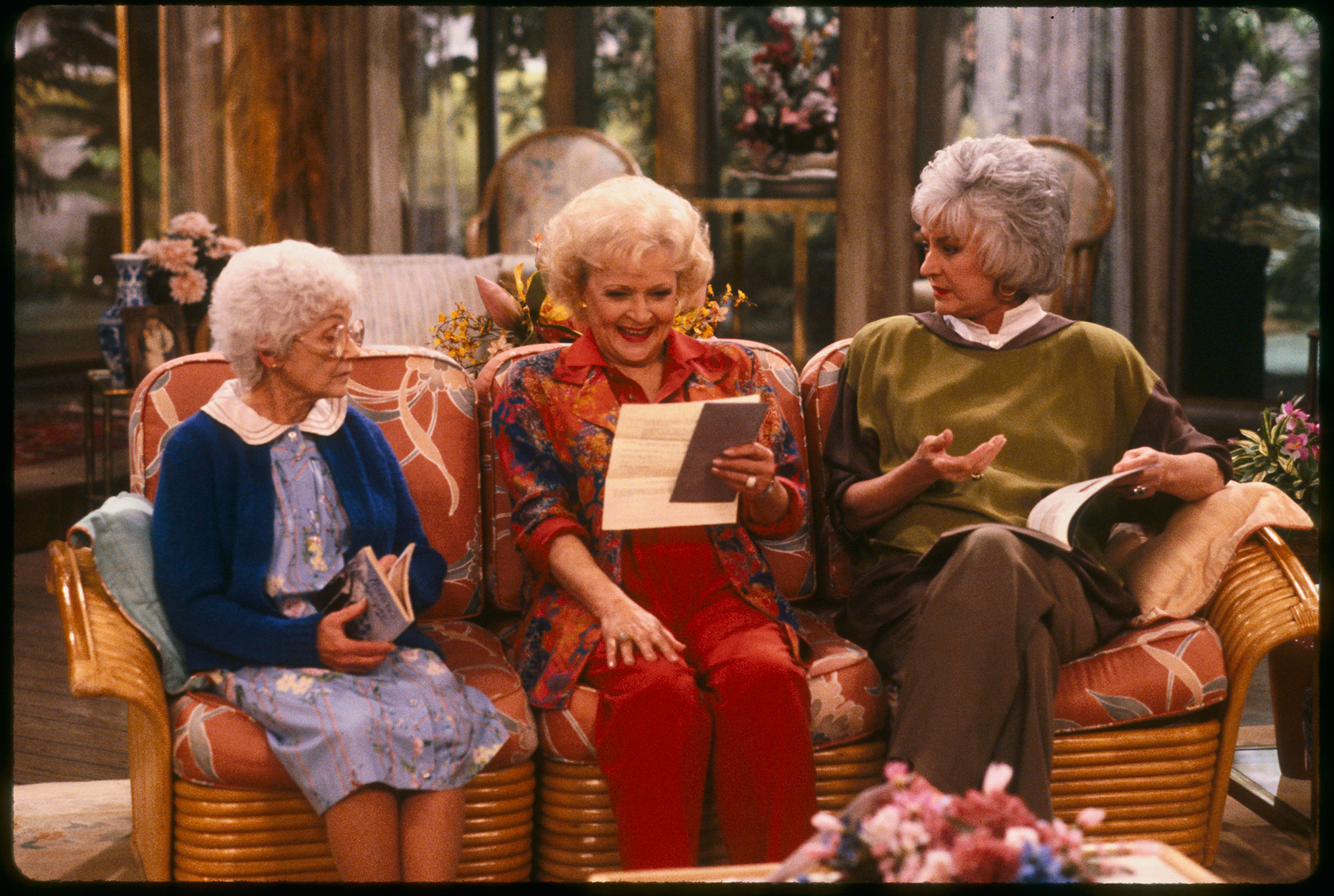THE GOLDEN GIRLS - 9/24/85 - 9/24/92, ESTELLE GETTY, BETTY WHITE, and BEA ARTHUR