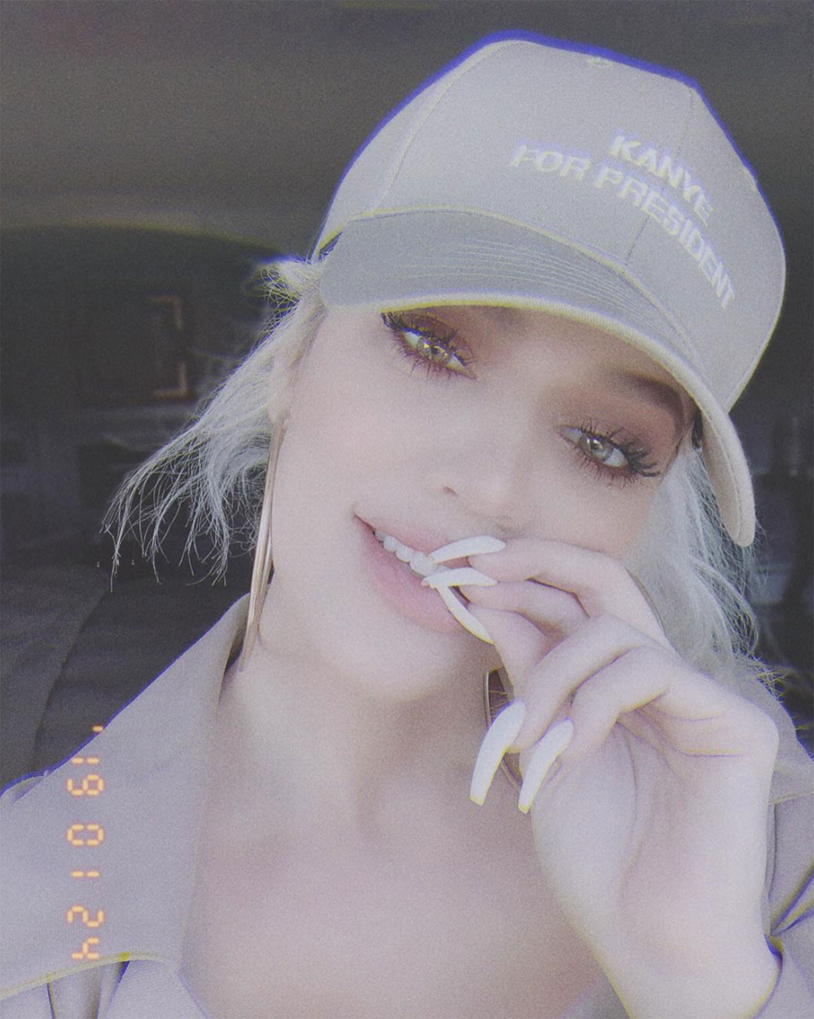 Khloe Kardashian in Kanye for President Baseball hat