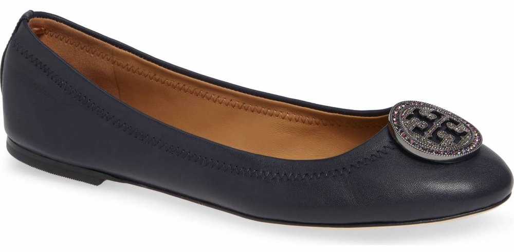 navy tory burch ballet flat