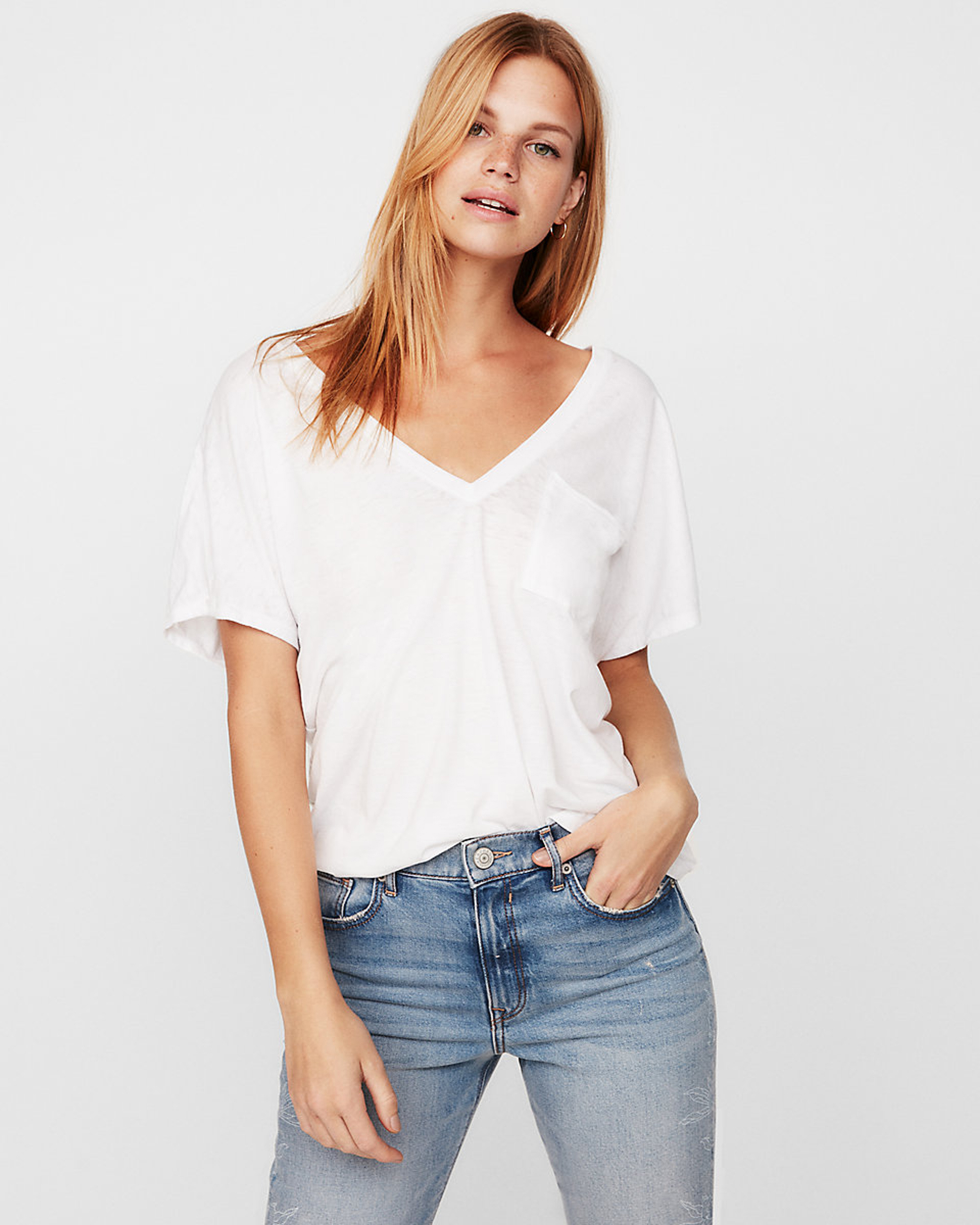 white tee