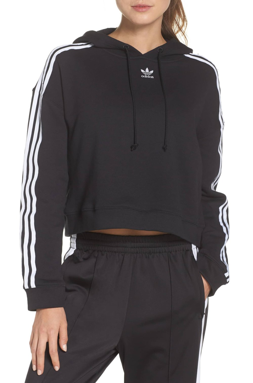 Adidas Cropped Hoodie Black