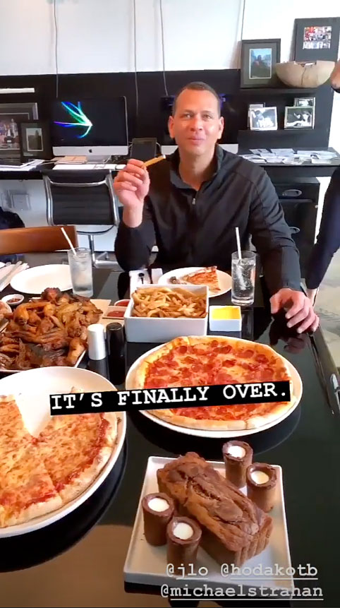 Jennifer Lopez and A-Rod Eat tons After 10 Day Challenge