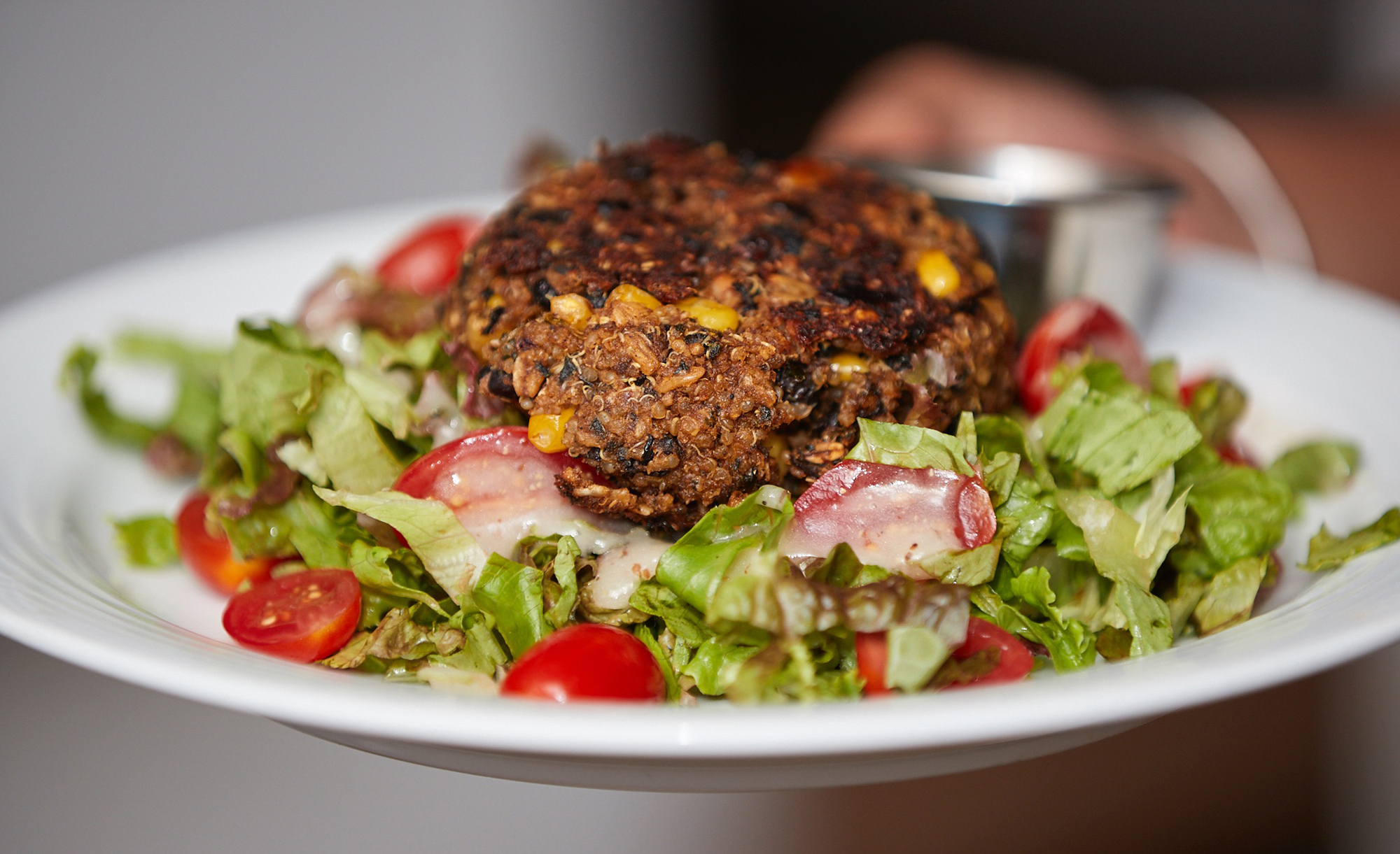 Black Bean, Corn and Quinoa Burger