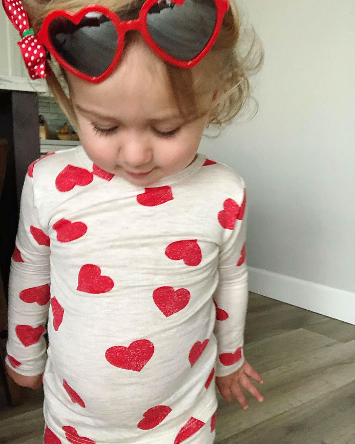 Birdie Danielson Cute Celebrity Kids Celebrating Valentine's Day