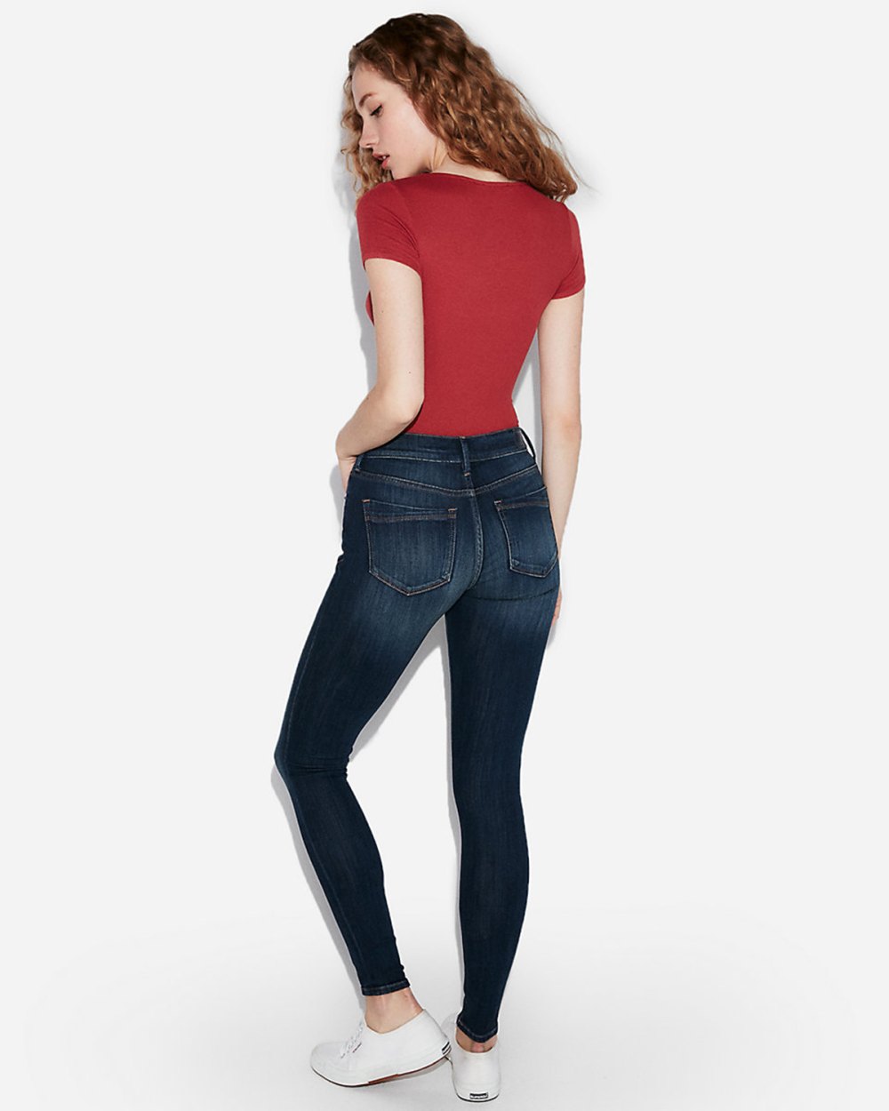 Express Mid Rise Stretch Denim