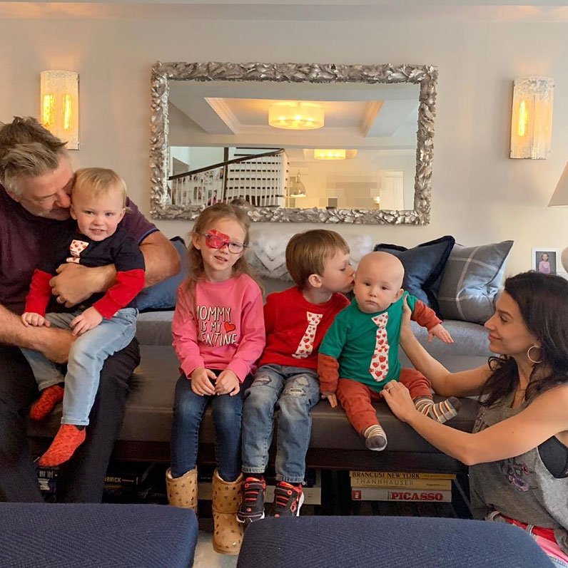 Baldwin Cute Celebrity Kids Celebrating Valentine's Day