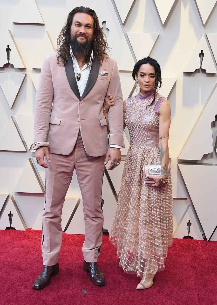 Jason Momoa and Lisa Bonet Make the Perfect Pink Pair on Their First Oscars 2019 Red Carpet