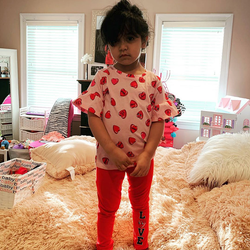 Giovanna Marie LaValle Cute Celebrity Kids Celebrating Valentine's Day