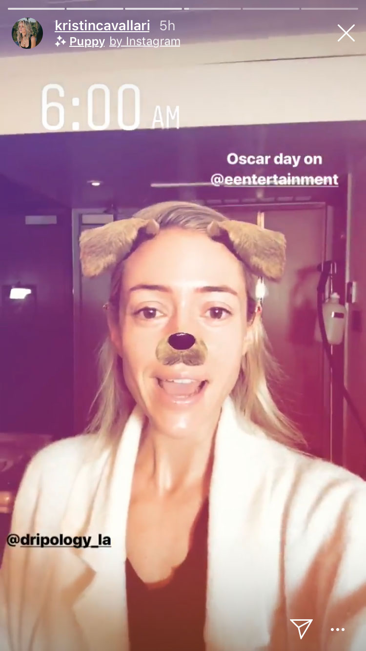 Oscars Getting Ready Kristin Cavillari