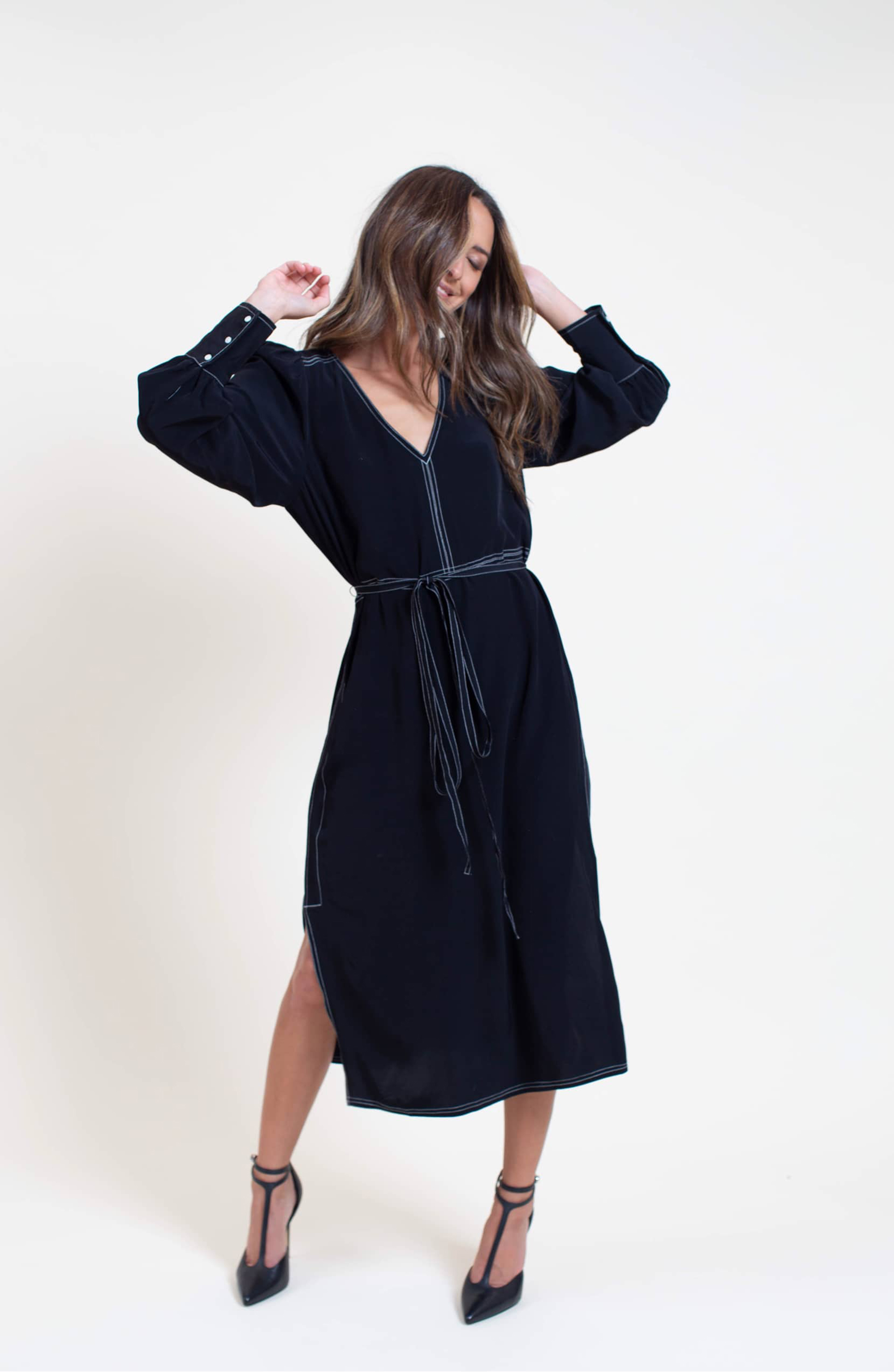 Something Navy Midi Dress