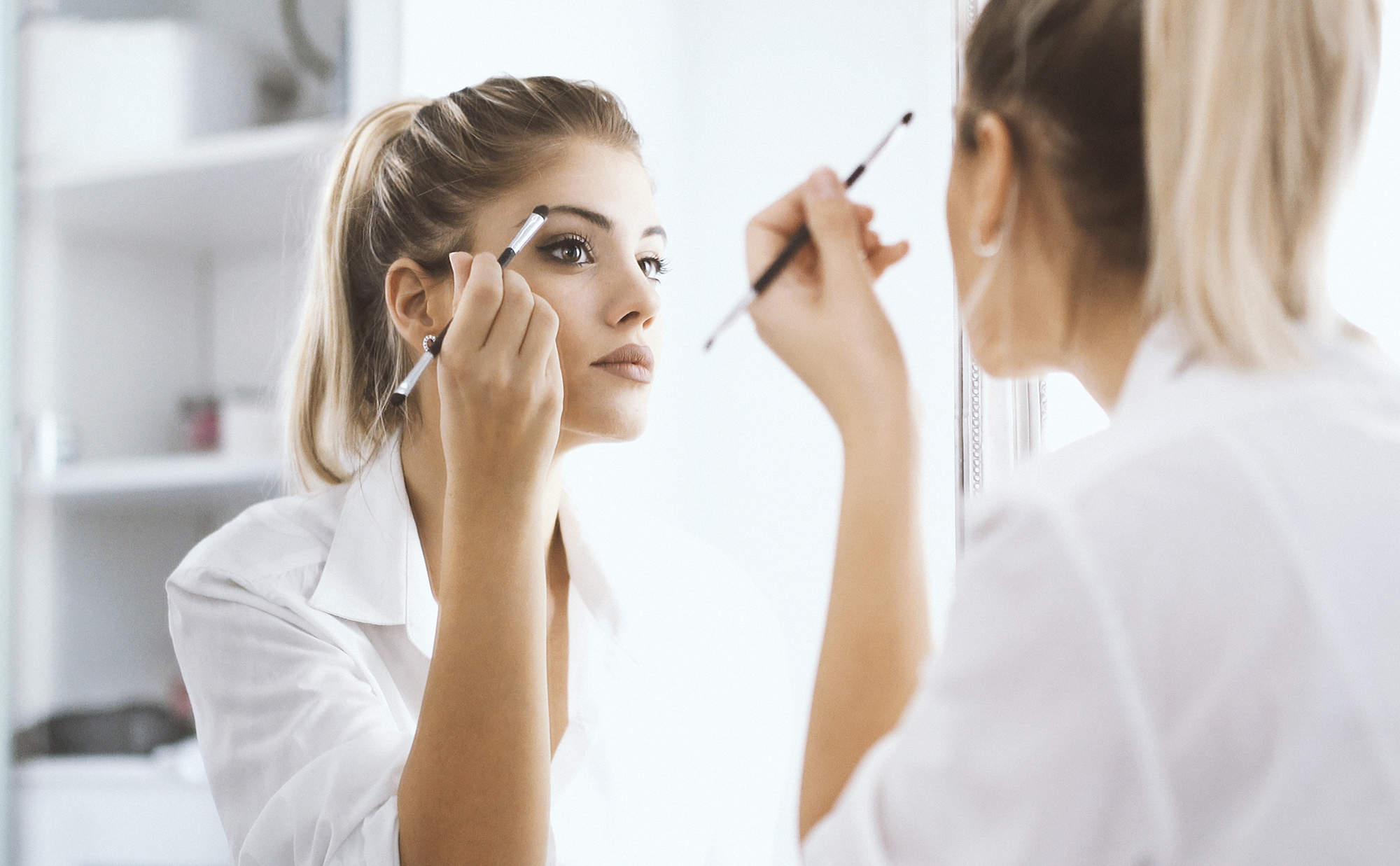 Woman Applying Makeup
