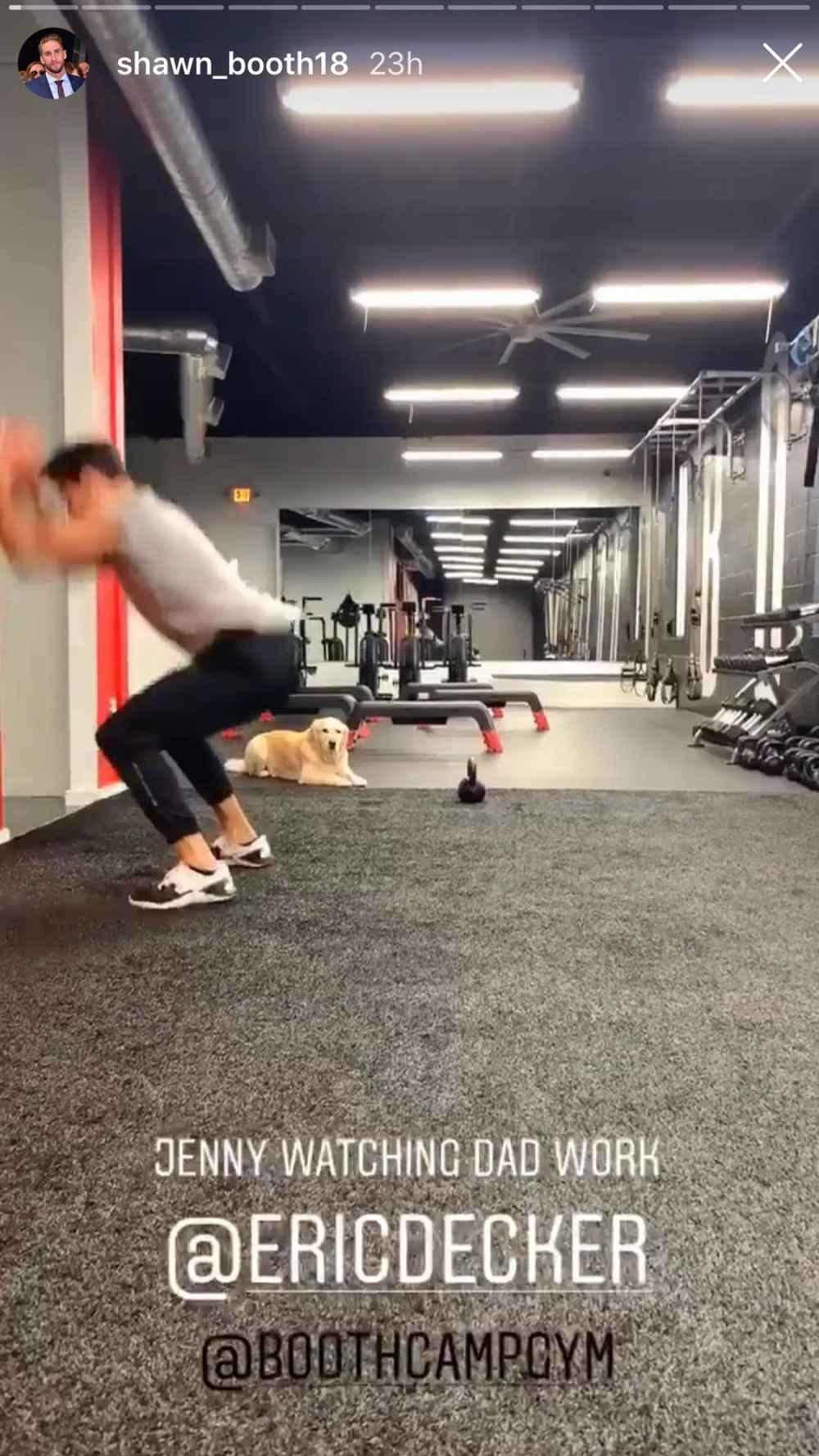 Eric Decker’s Dog Accompanies Him to a Workout at shawn Booths gym