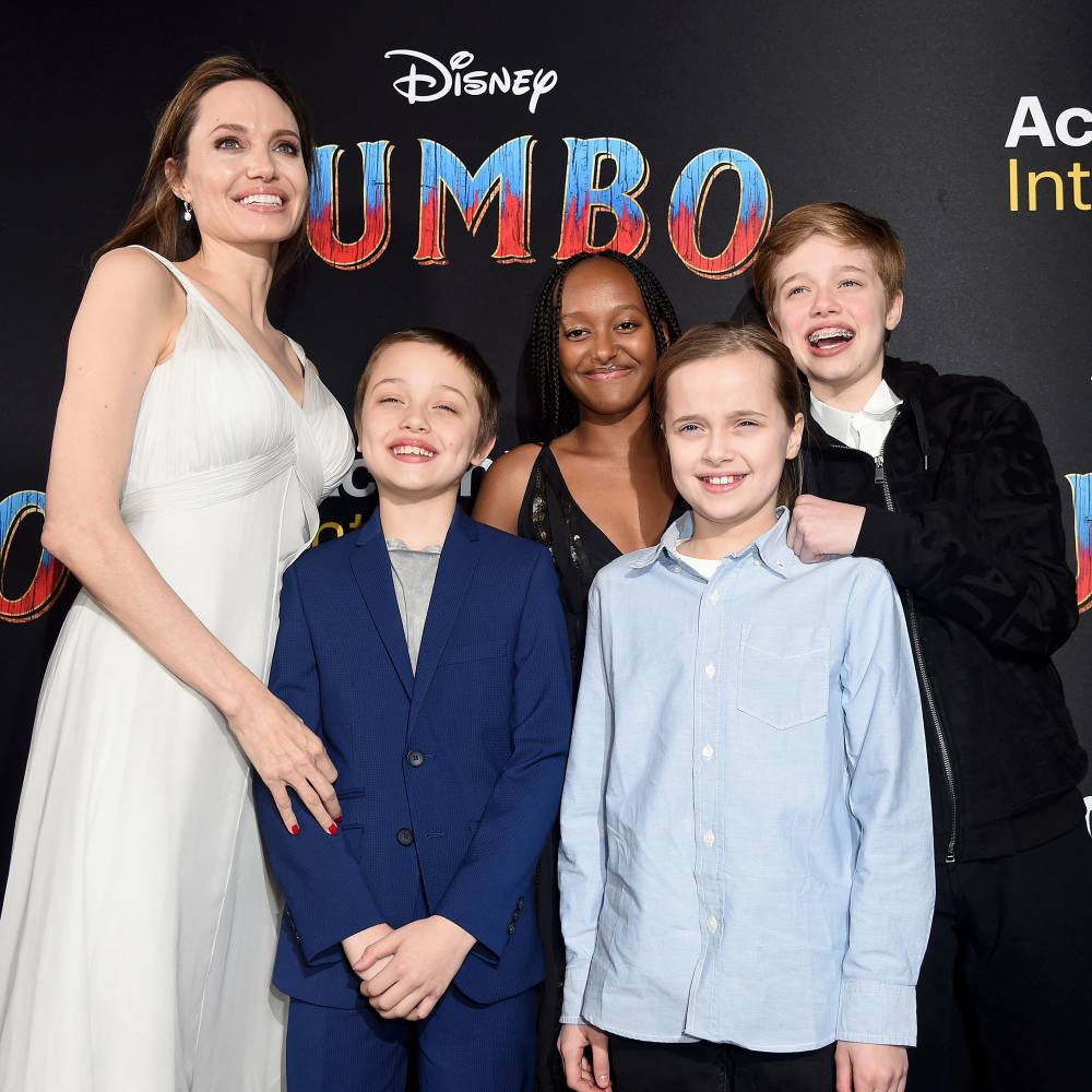 Angelina Jolie Has a Glam Night Out — With Kids Shiloh, Zahara, Knox and Vivienne