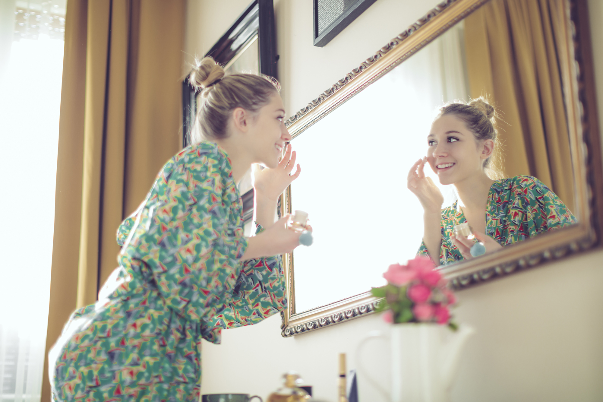 Young woman at home