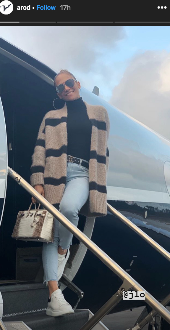 jlo arod celebrate engagement private jet