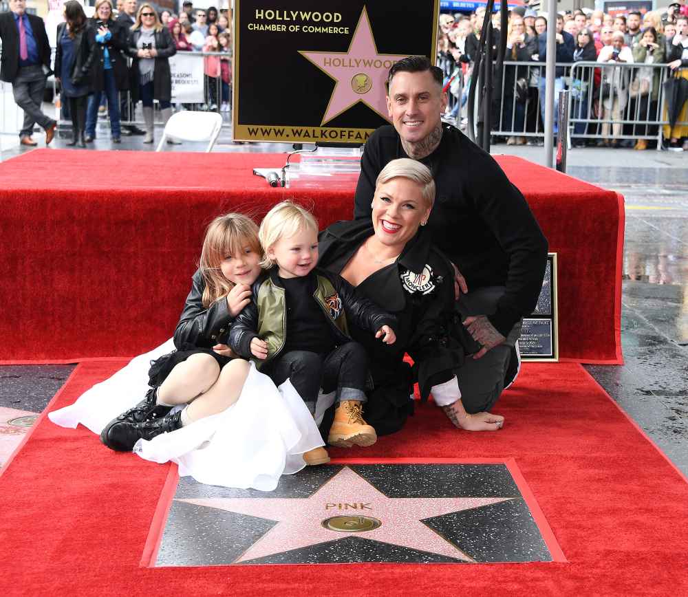 Pink Carey Hart Daughter Pops Balloons Pocket Knife