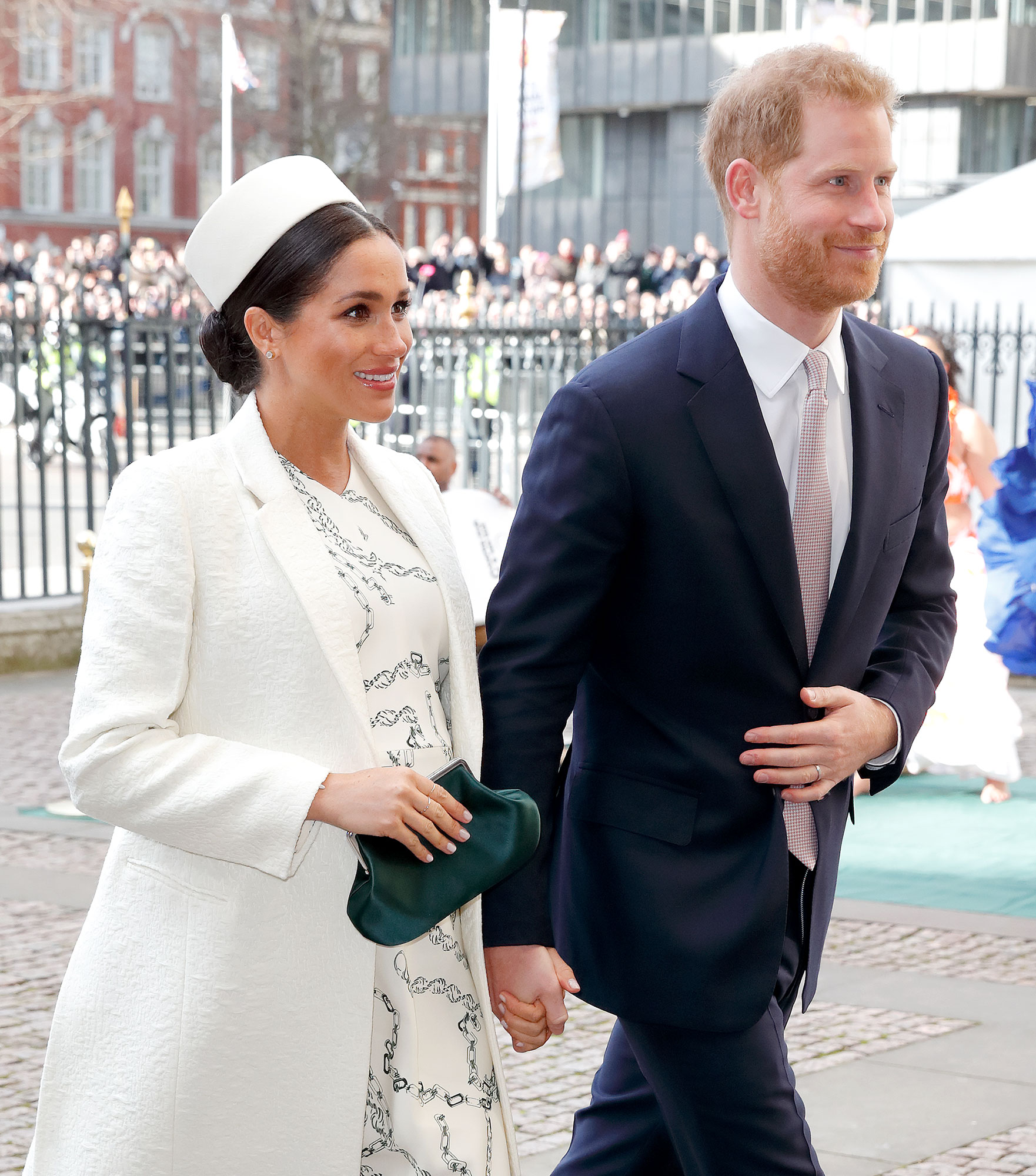 Prince Harry and Pregnant Duchess Meghan Attend His Cousin Zara Tindall’s Daughter's Christening