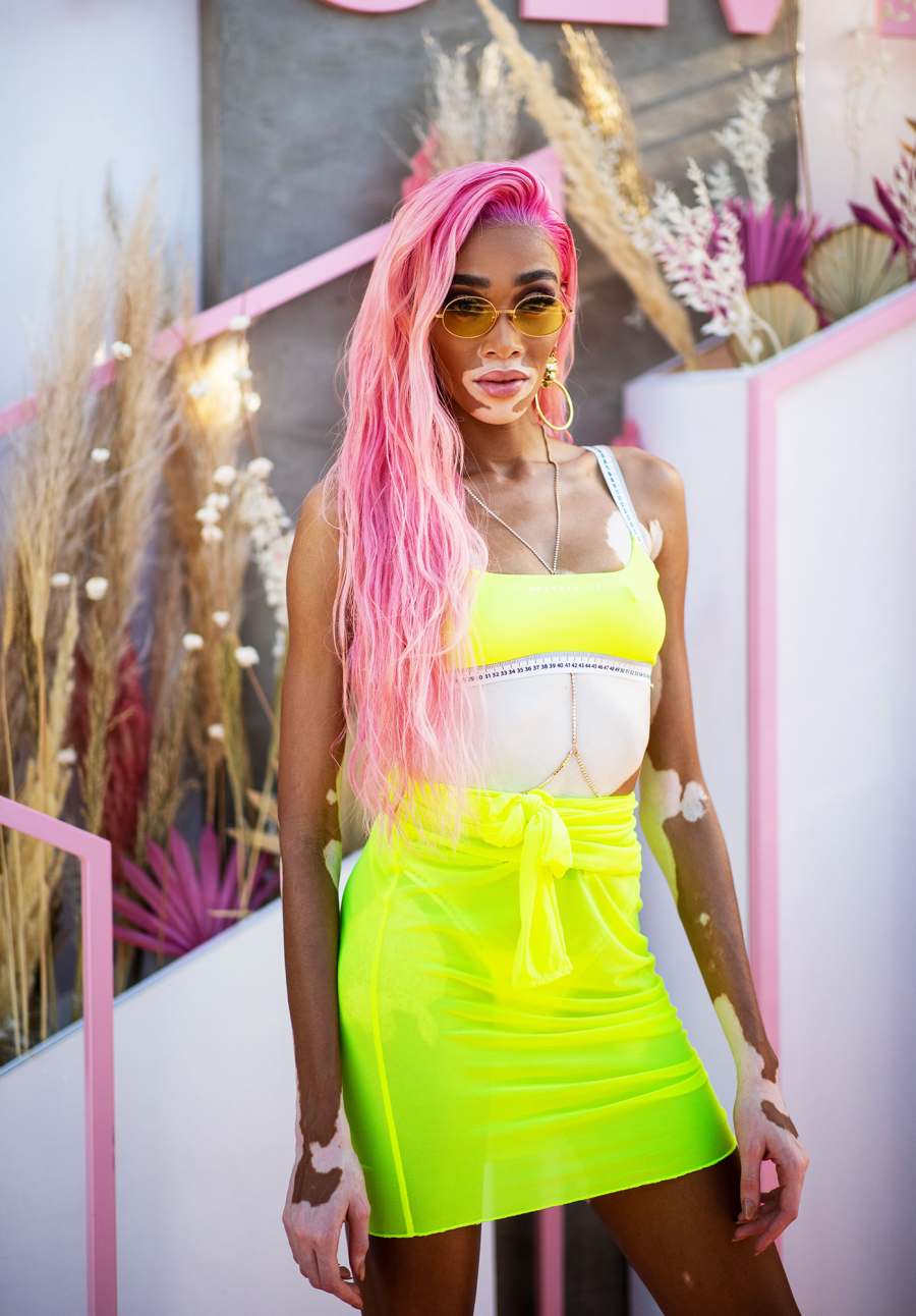 Winnie Harlow coachella 2019 hair makeup beauty