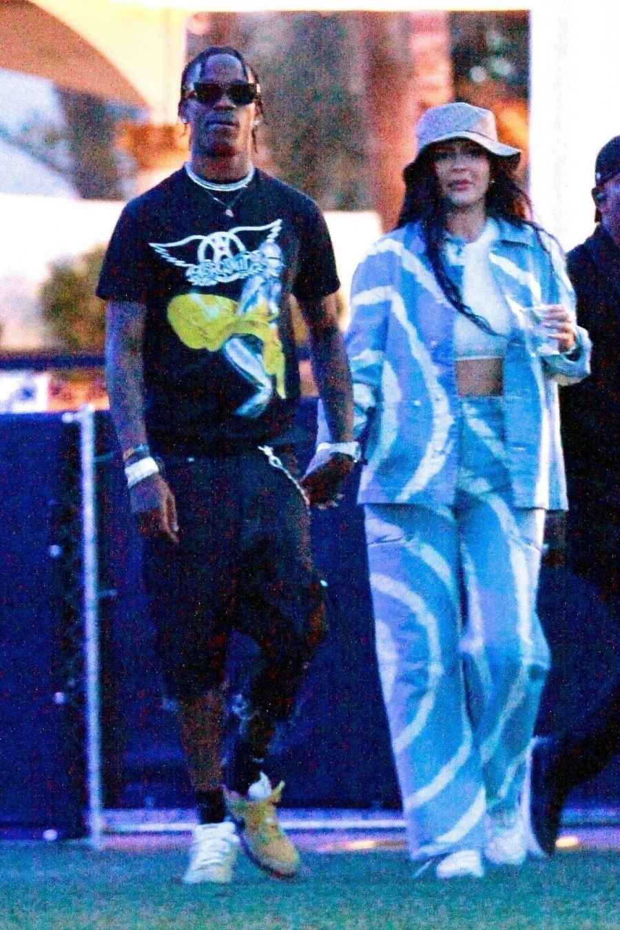 Kylie Jenner and Travis Scott Kiss as They Head to Coachella