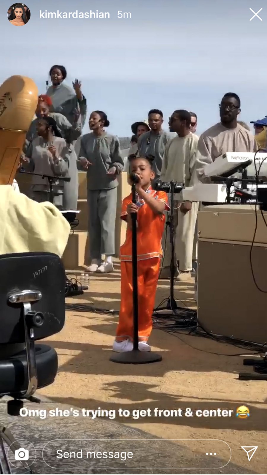 North West Sings at Dad Kanye West's Sunday Service