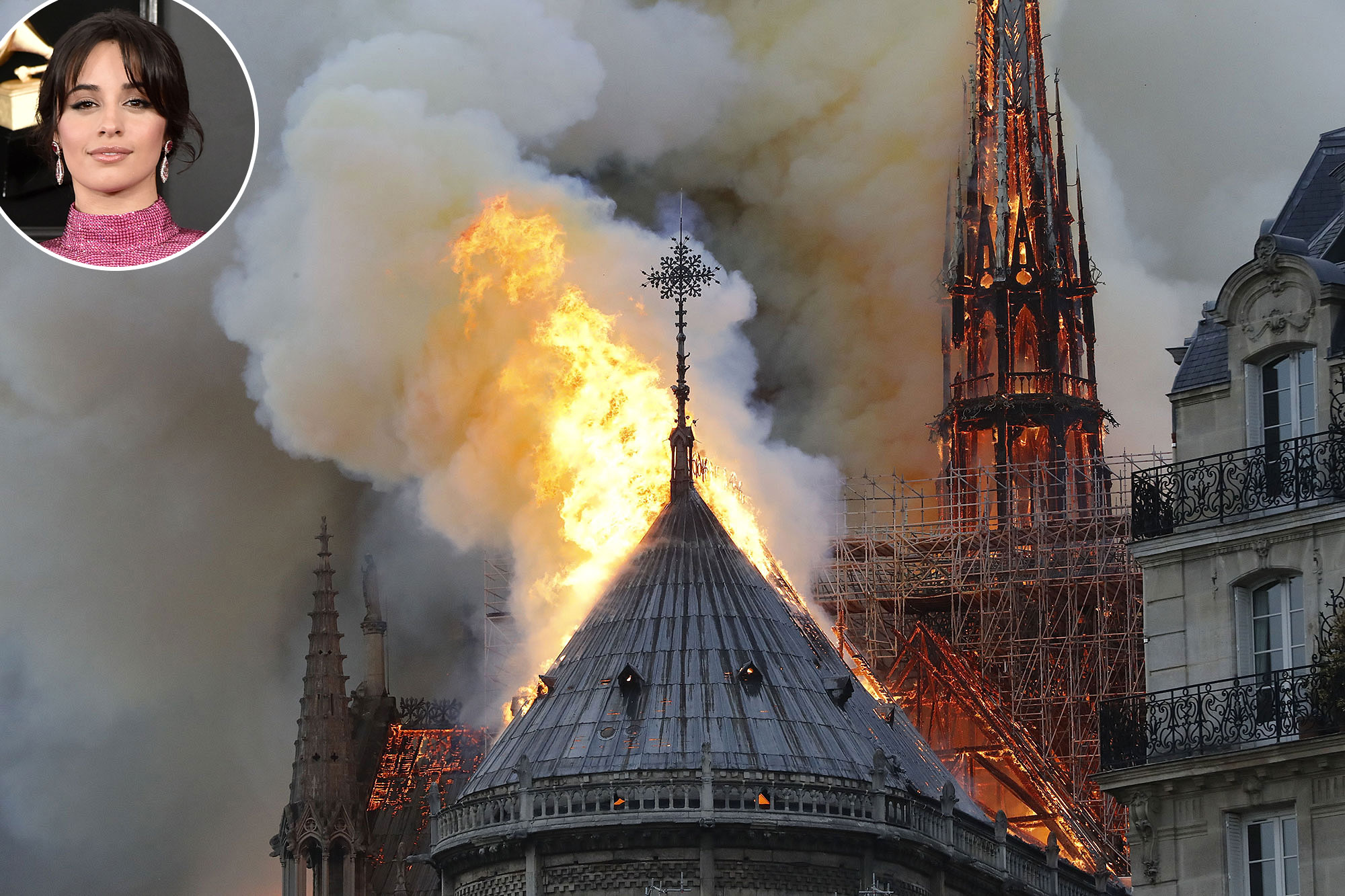 Notre Dame on Fire Camila Cabello