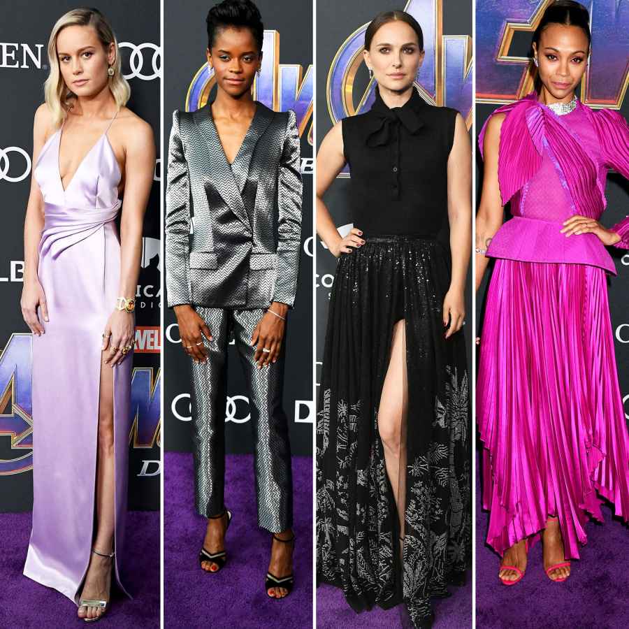 Brie Larson, Letitia Wright, Natalie Portman, and Zoe Saldana Avengers Premiere