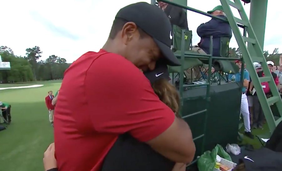 Tiger Woods Celebrates Masters Win