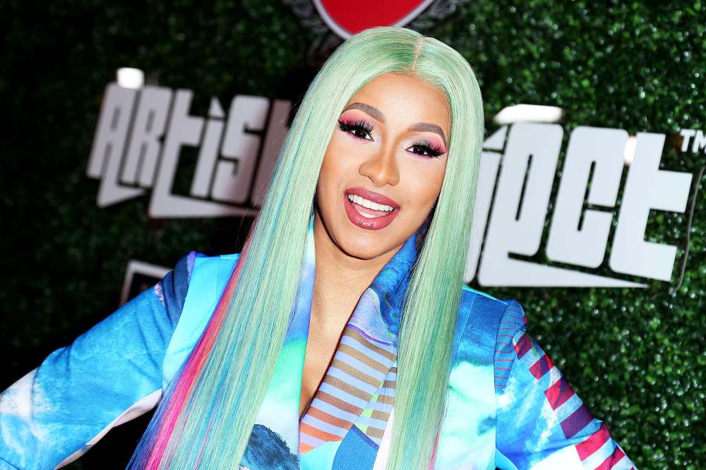 Cardi B coachella 2019 Swisher Sweets Awards rainbow hair wig