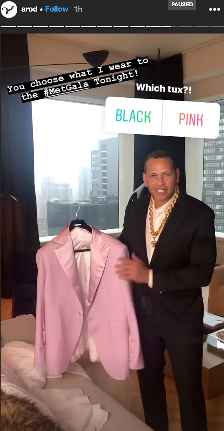 Alex Rodriguez Instagram Met Gala 2019