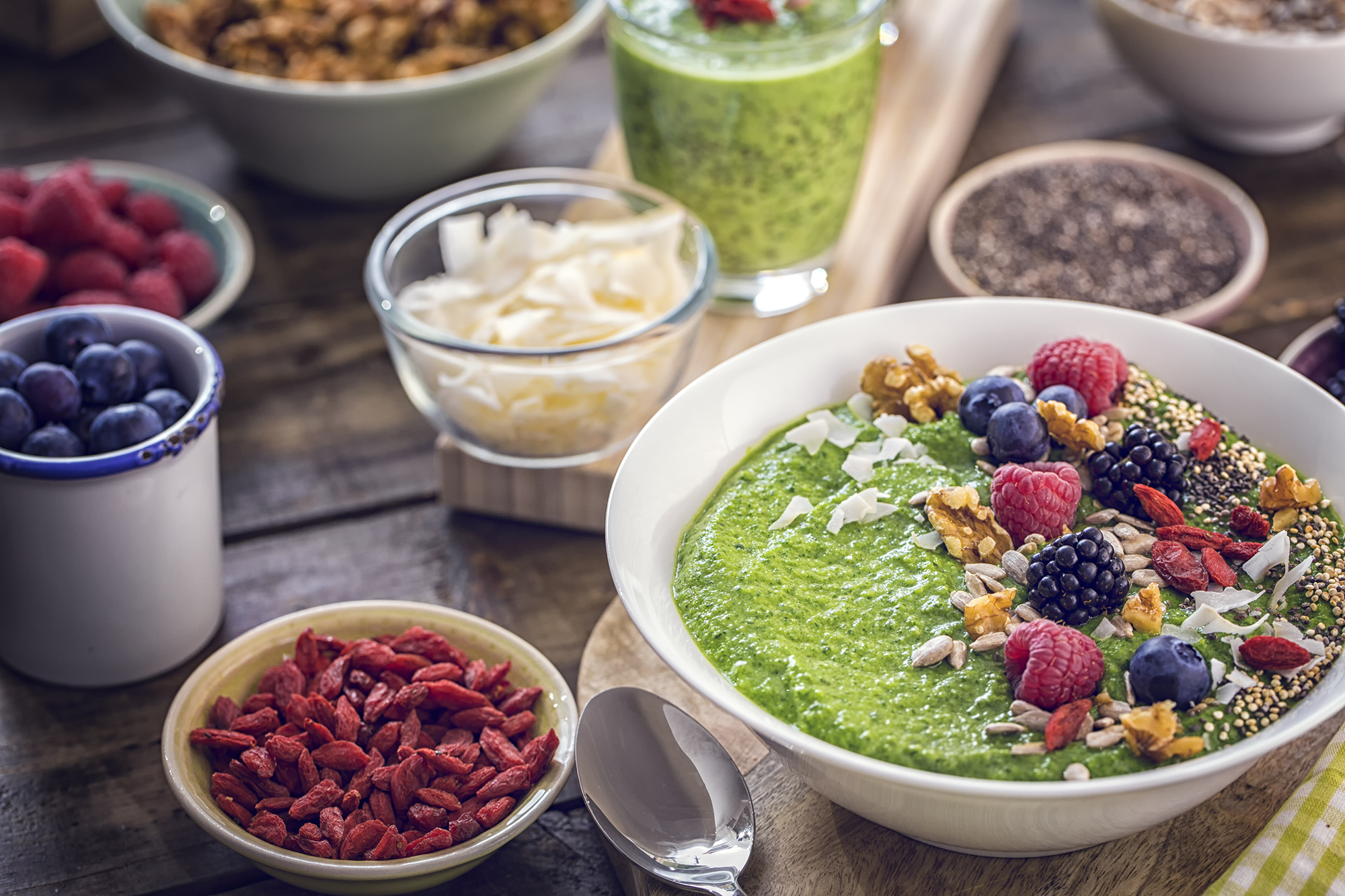 Green breakfast smoothie