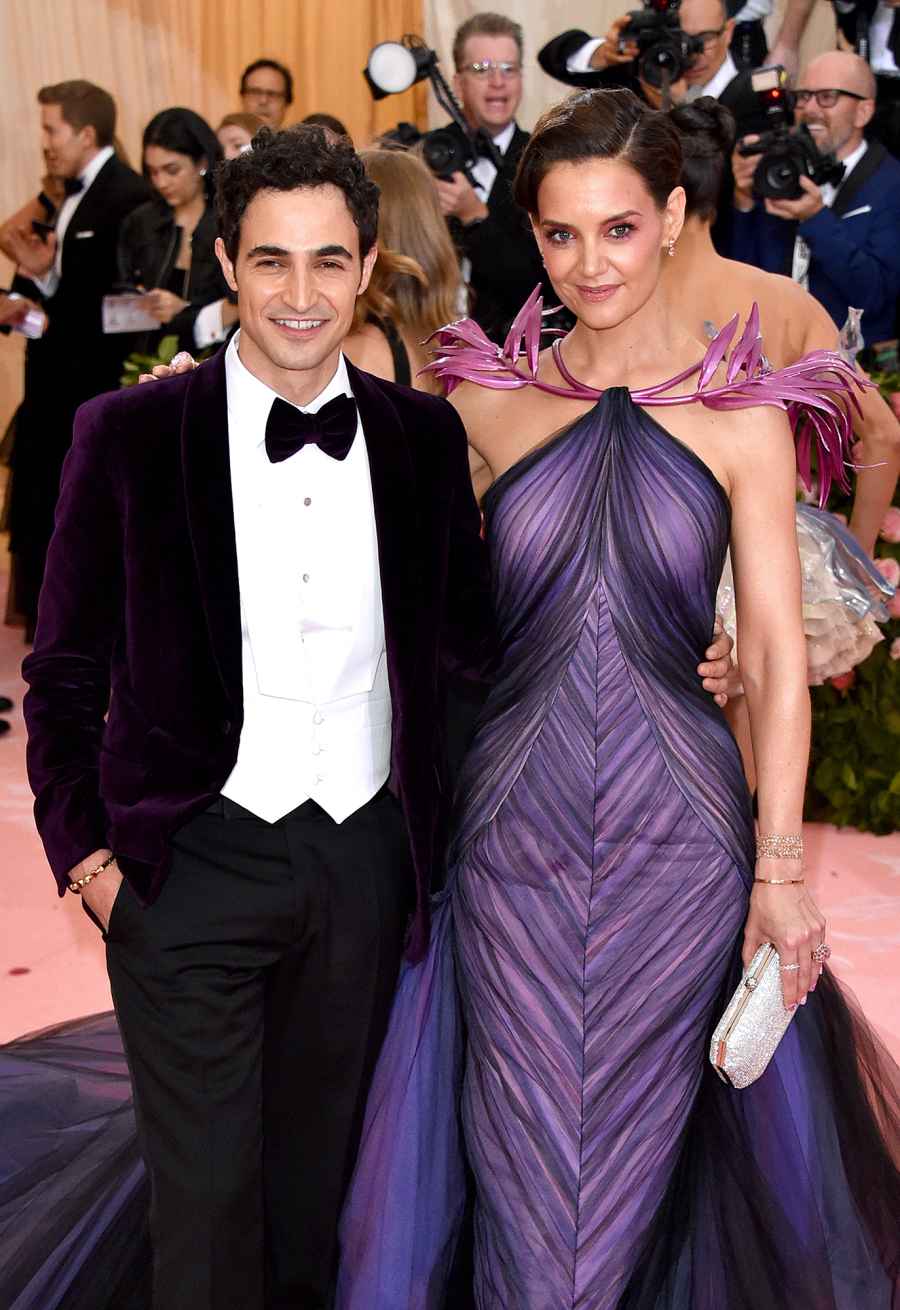 Katie Holmes Arrives With Jamie Foxx and Zac Posen Met Gala 2019 Pink Carpet