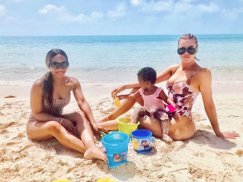 Khloe Kardashian and Daughter True Hit the Beach in Turks and Caicos