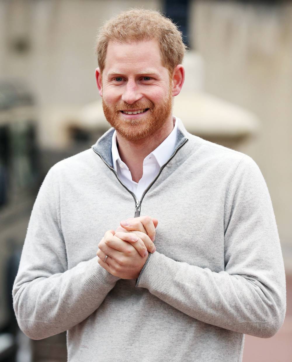 Prince Harry Beams Windsor Castle Duchess Meghan Birth Royal Baby