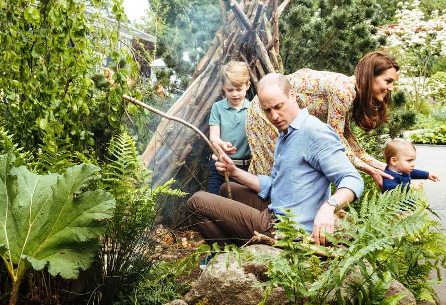 Prince William, Duchess Kate and Kids Play in the Garden She Designed at Chelsea Flower Show