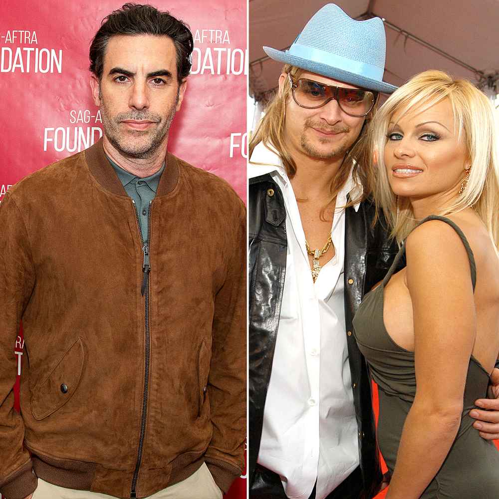 Sacha Baron Cohen Pam Anderson Kid Rock Split Over Borat Character