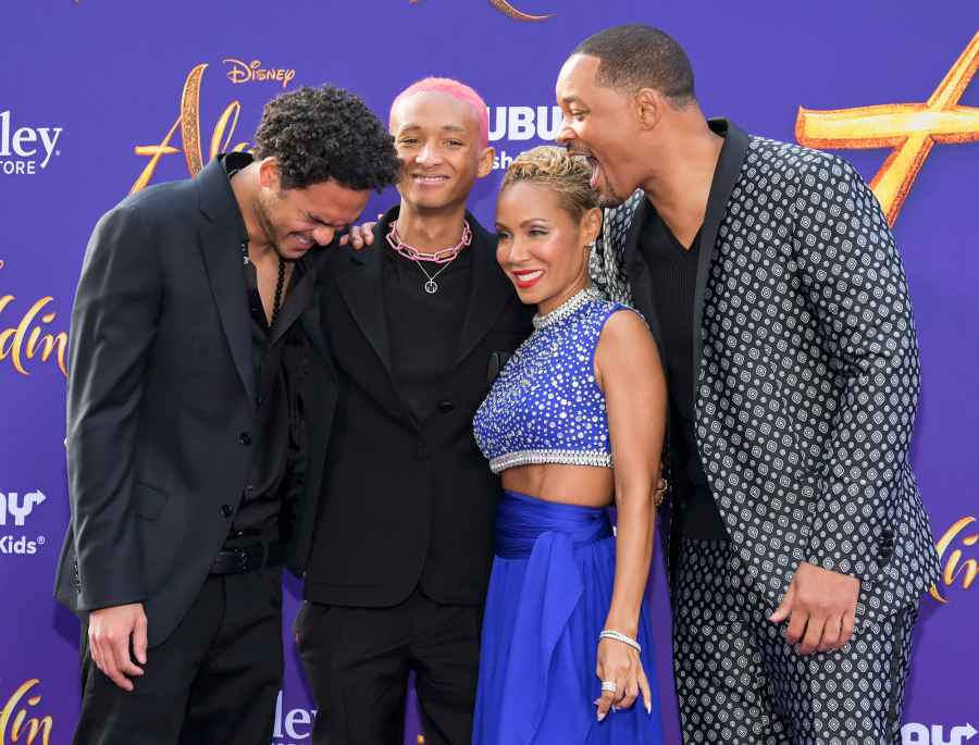 Trey-Smith,-Jaden-Smith,-Jada-Pinkett-Smith,-and-Will-Smith-Aladdin-premiere