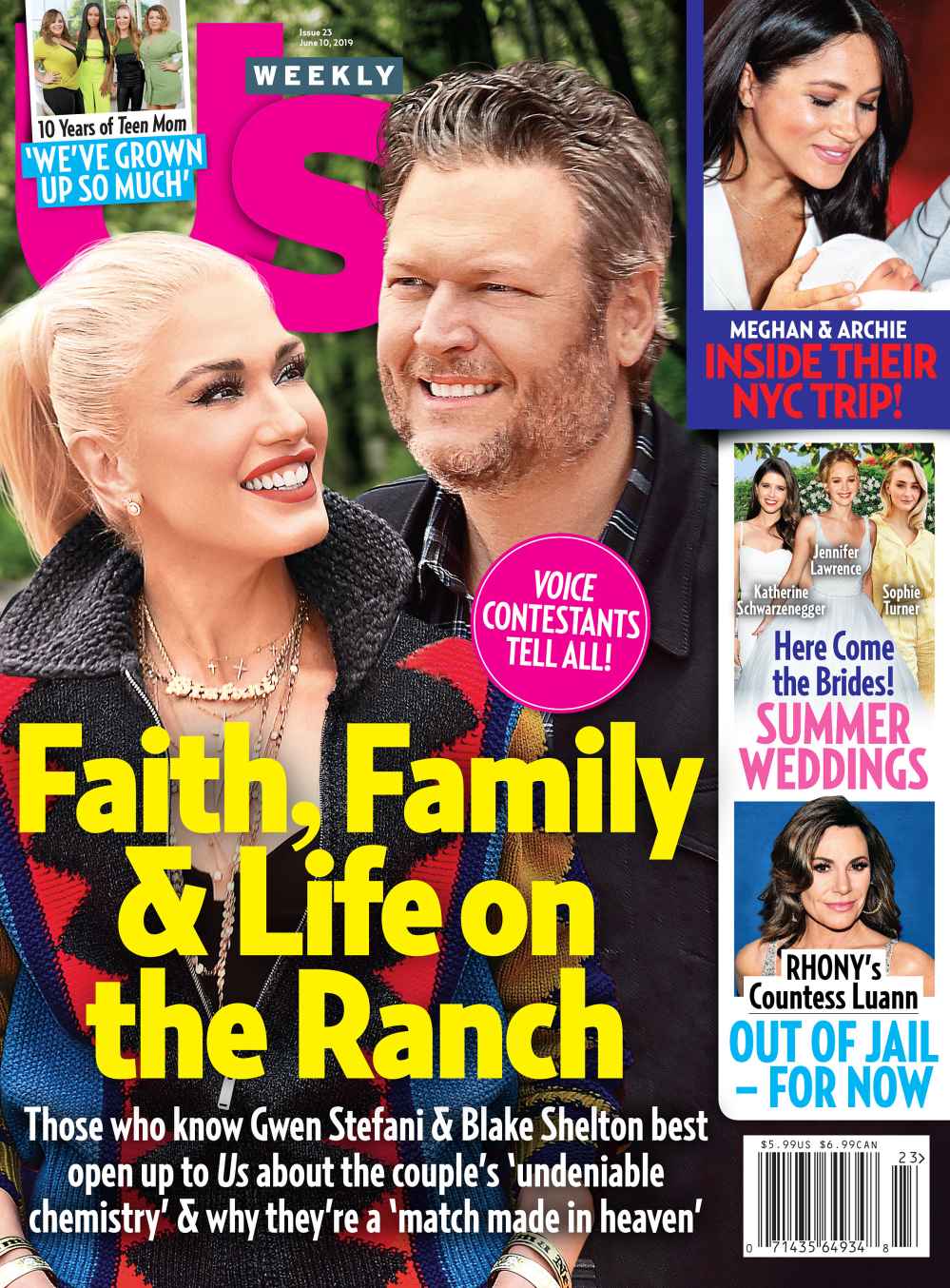 UW2319 Us Weekly Cover Gwen Stefani Blake Shelton