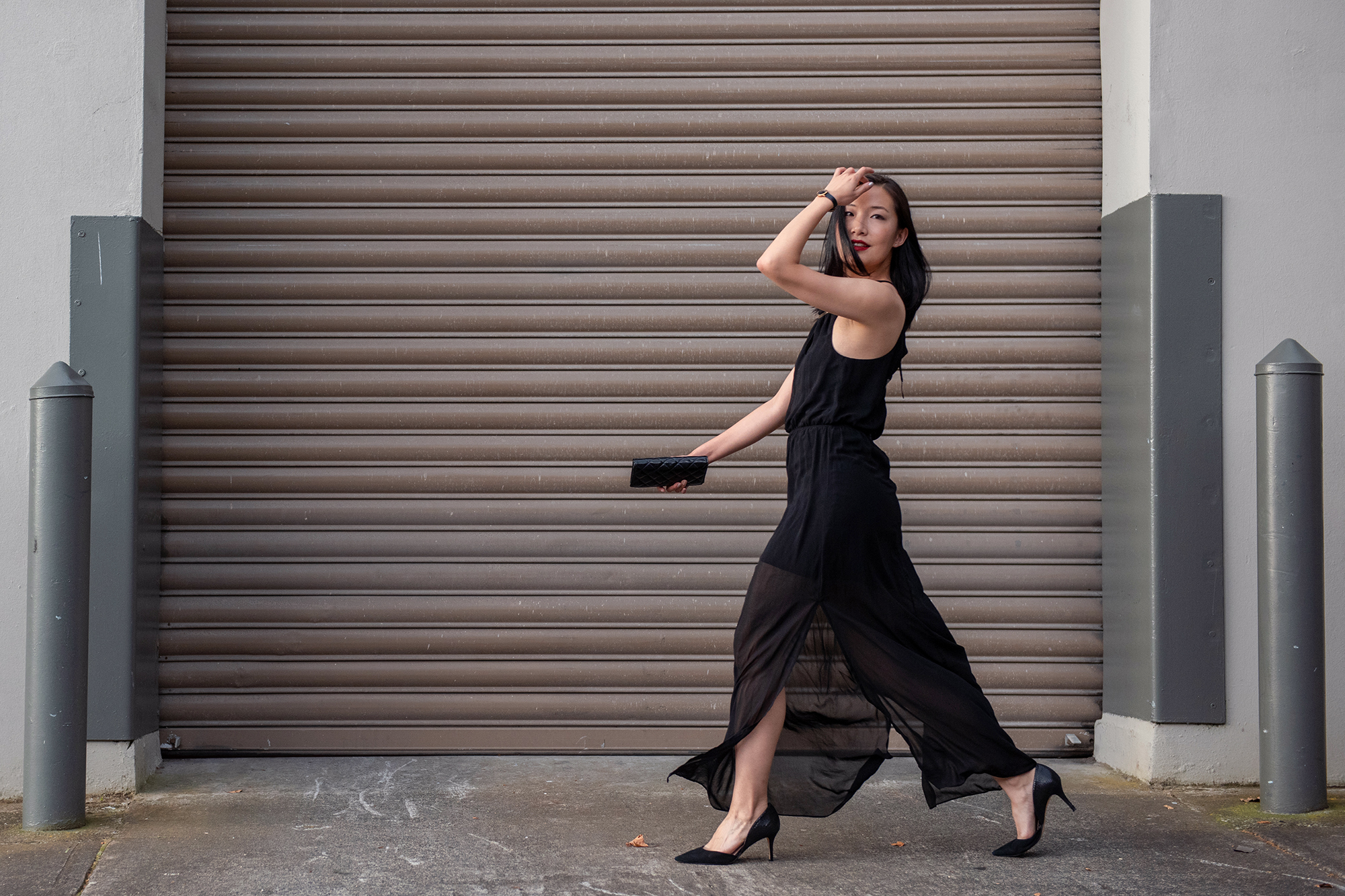 Woman in Black Dress