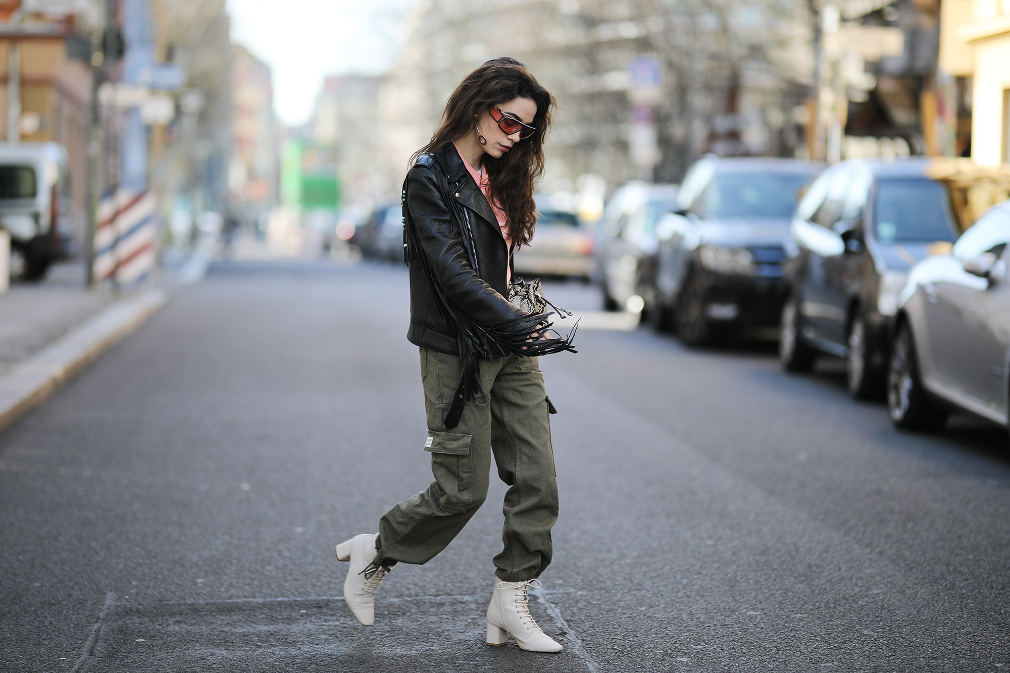 Woman in Utility Pants