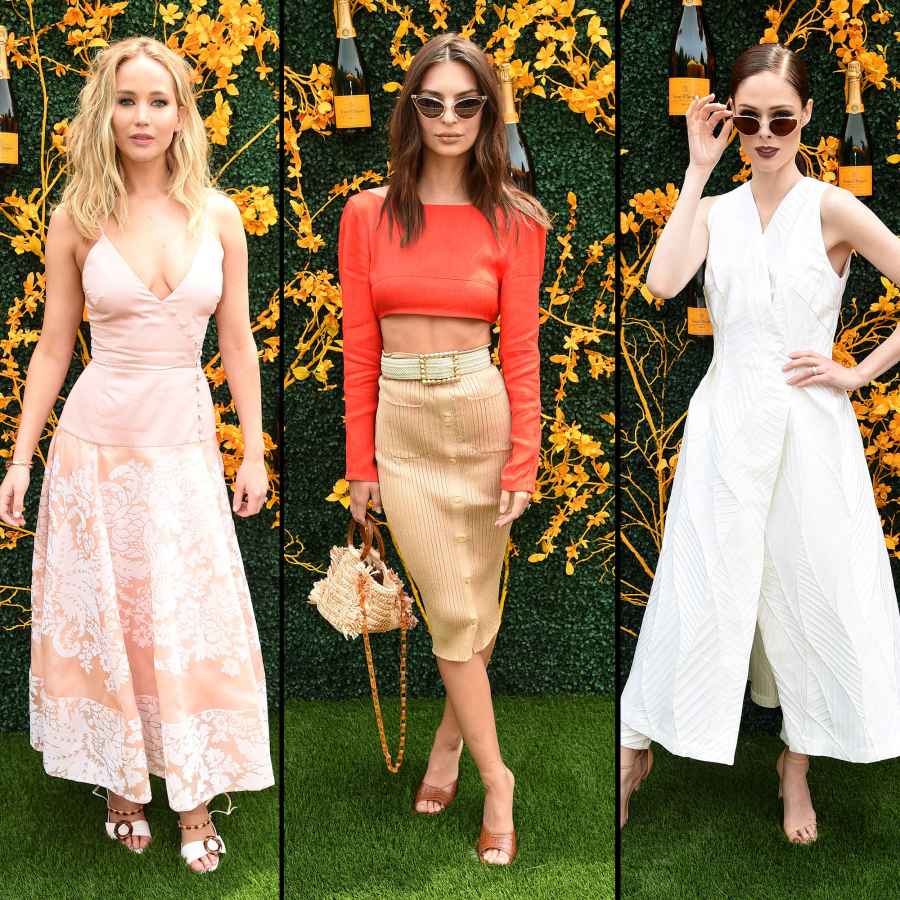 Jennifer Lawrence Emily Ratajkowski Coco Rocha Garden Party Style Veuve Clicquot Polo Classic