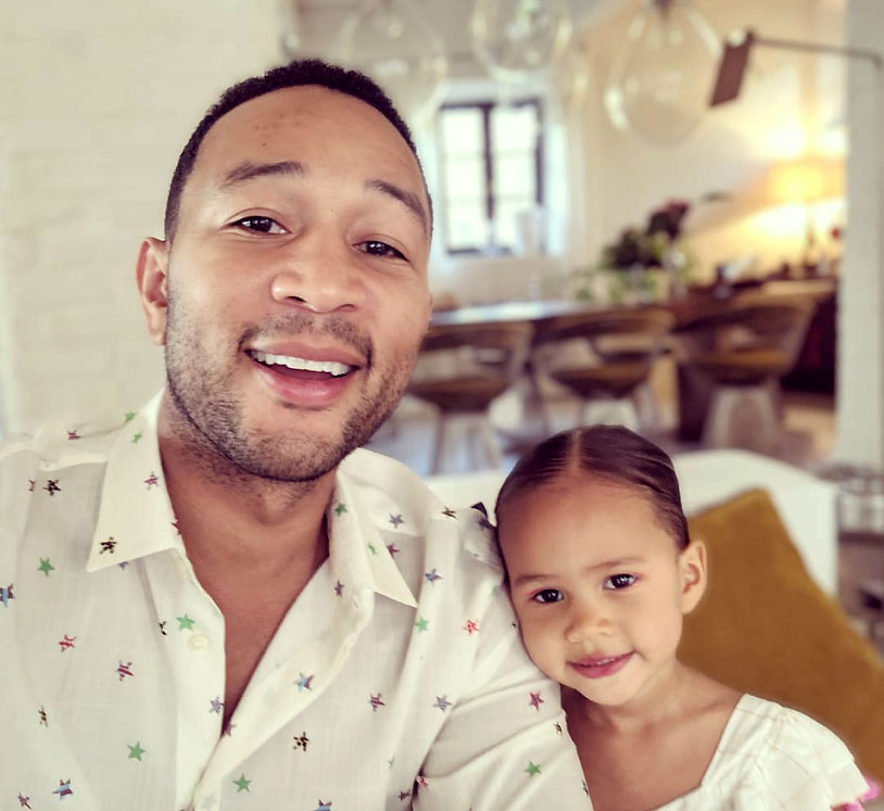 John Legend and Daughter Luna