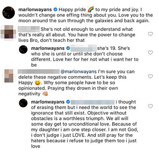 Marlon Wayans Claps Back Troll Over His Daughter Sexuality