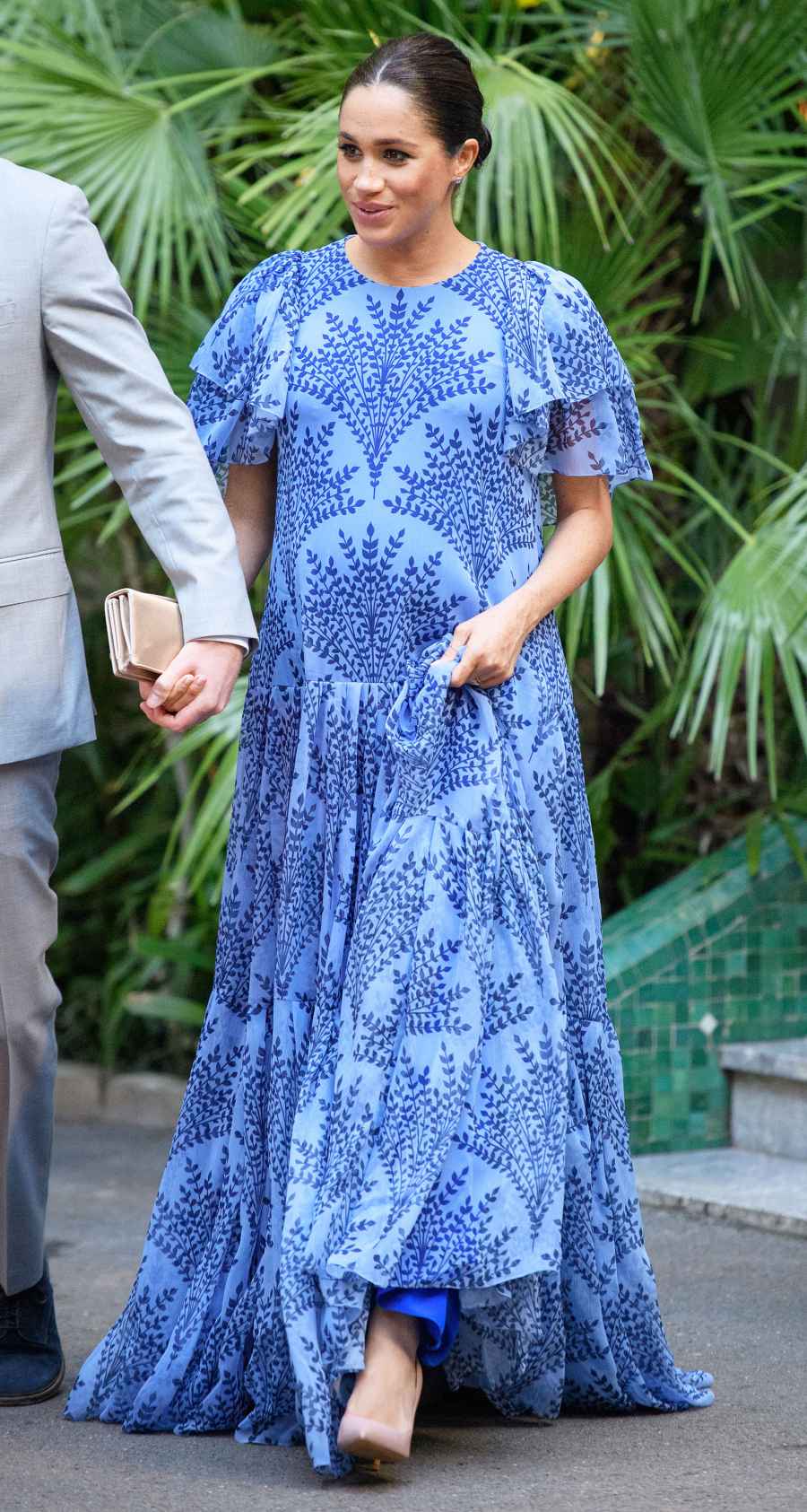 Meghan Markle Purple Maxi Dress