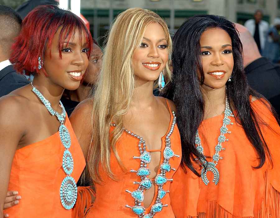 Kelly Rowland, Beyonce Knowles and Michelle Williams Wearing Orange Best VMA Moments