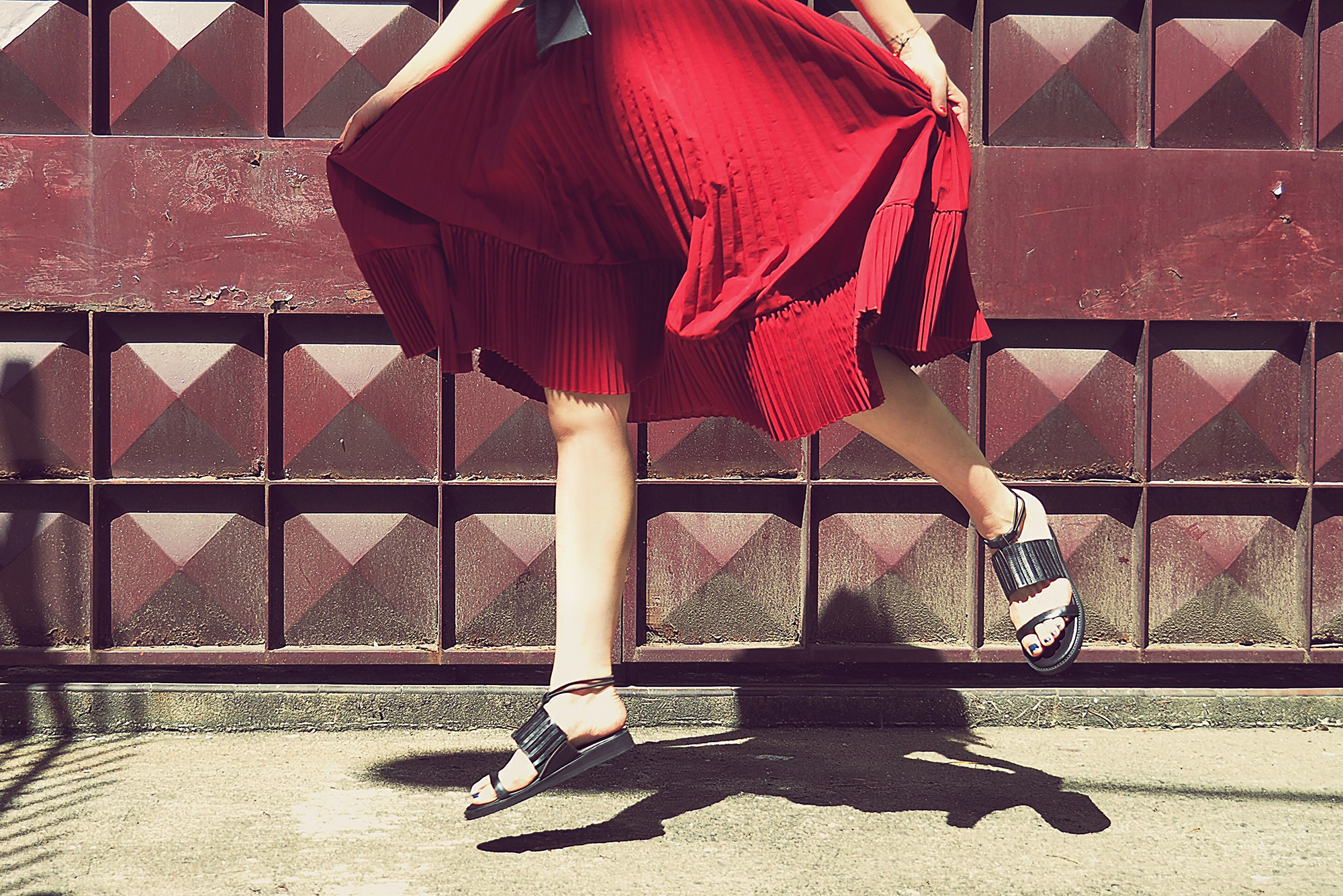 black sandals