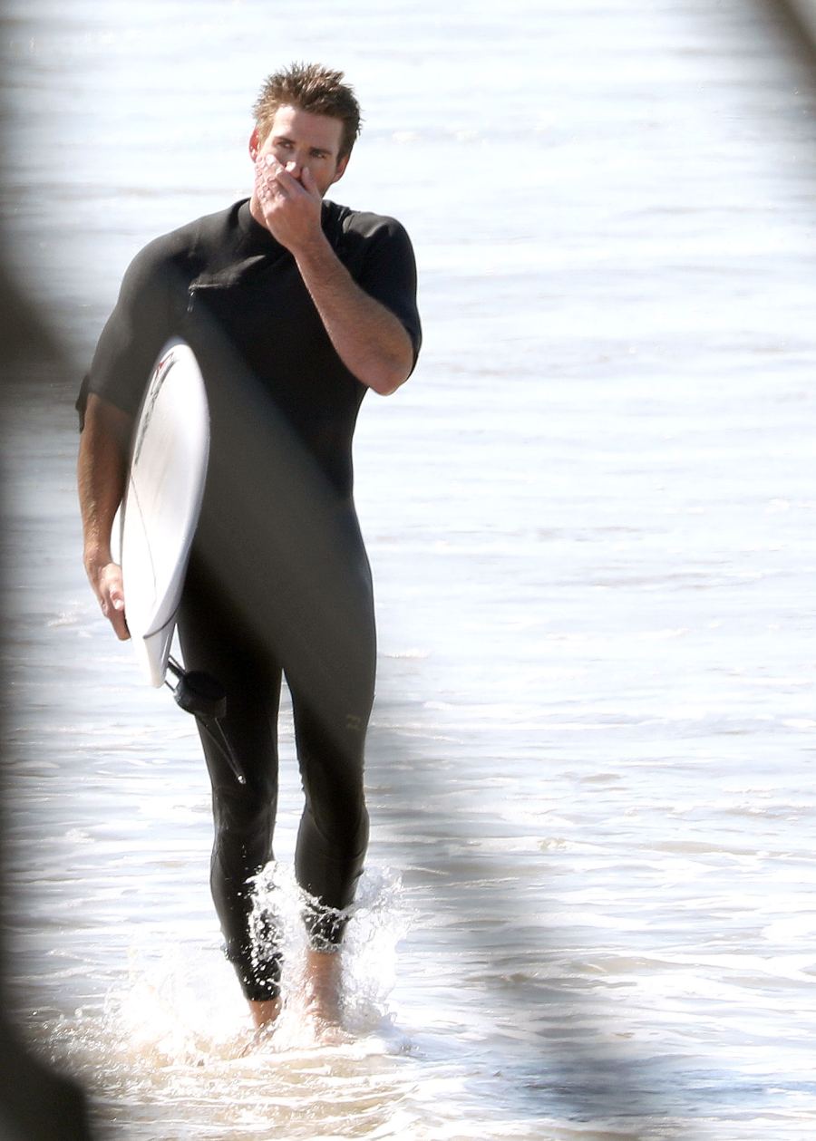 Liam Hemsworth Goes Surfing With Brother Chris After Miley Cyrus Split